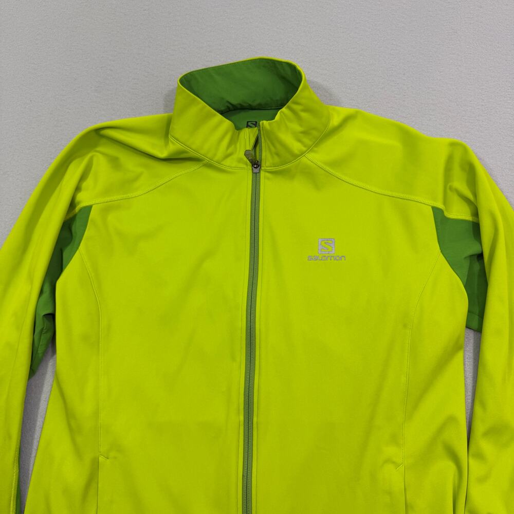Salomon Lightweight Jacket Men's Medium Green Full Zip 2013 Windbreaker Outdoors - Picture 2 of 12